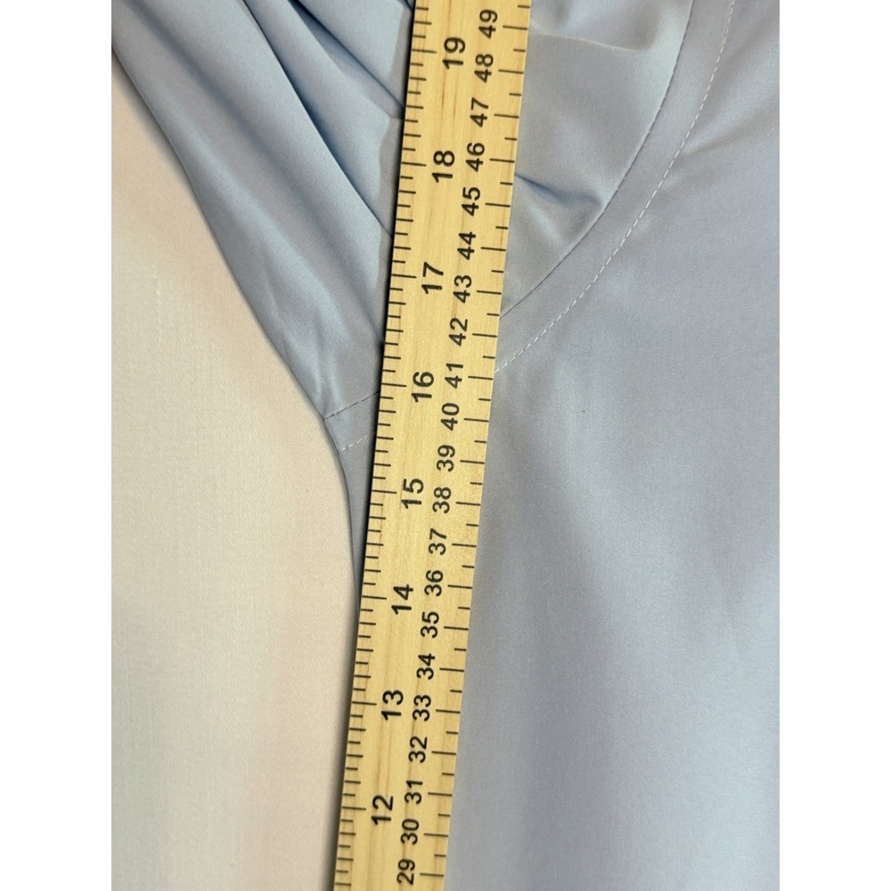 Manfinity Shirt Mens Mens Blue Long Sleeve Button Front Stretch Dress Casual - Picture 10 of 12